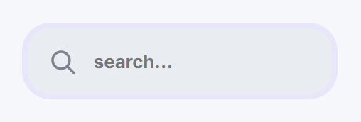Search field focused in the light menu panel