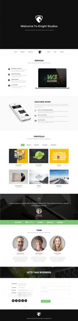 Bootstrap HTML5 & CSS3 Theme – Knight – Tech & ALL