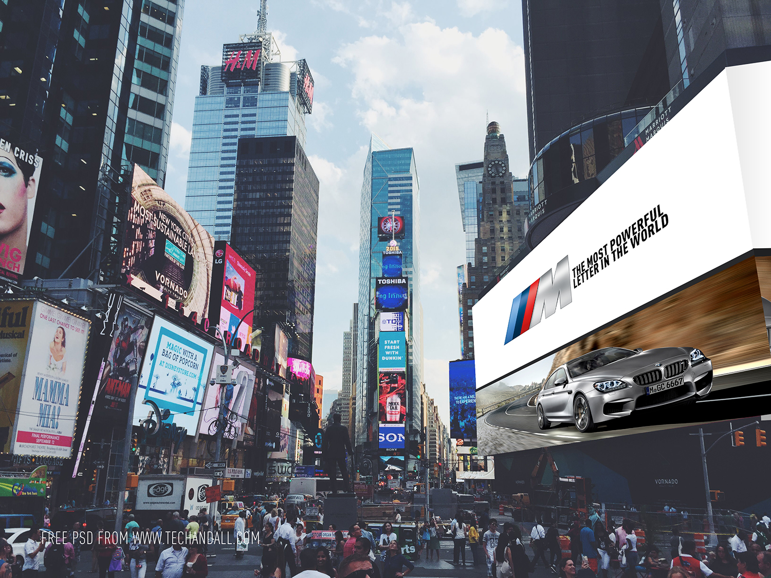 Download Time Square Billboard Advertising Mockup - Tech & ALL